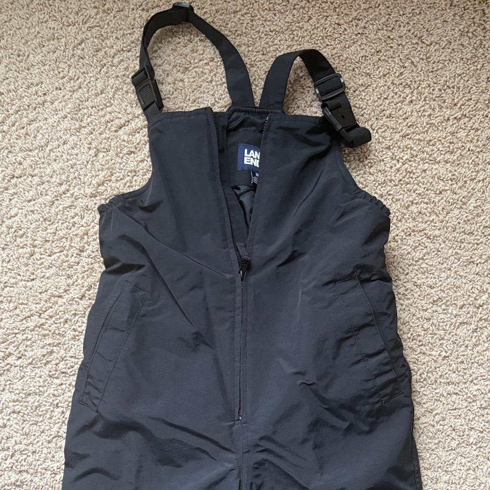 Lands' End Kids Black Overalls